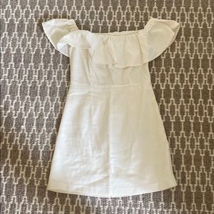 White linen dress